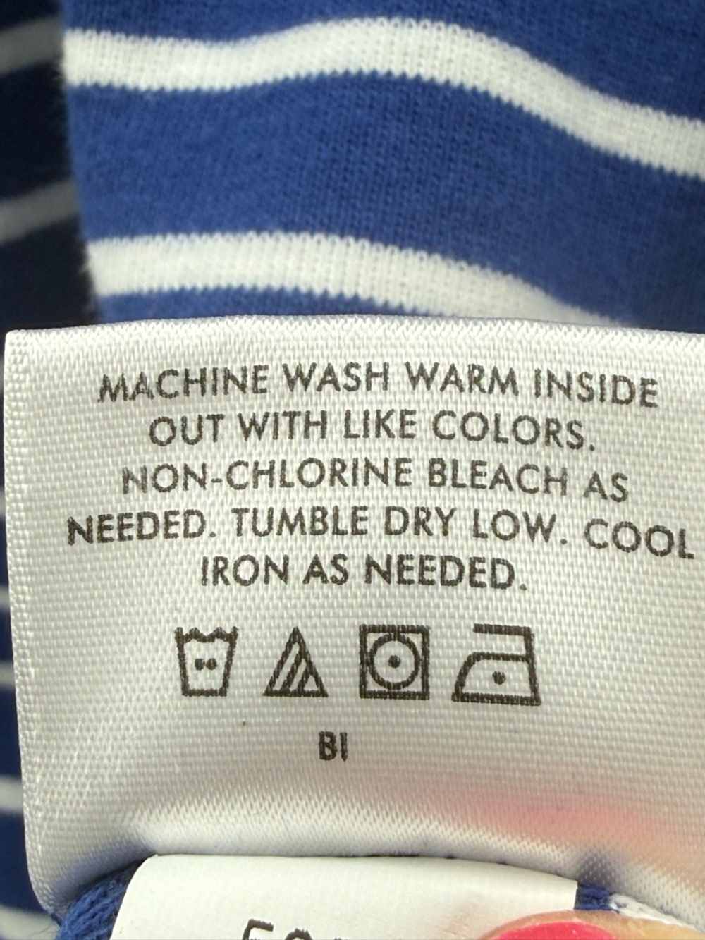 Hanna Andersson Girl’s Long Sleeve 100% Cotton Blue White Stripe Dress Size 8 - Picture 8 of 8